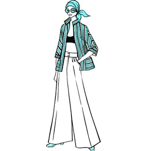1970s Sewing Pattern, Jacket & Wide Trousers - Waist 24” (61cm) - 29” (74cm) - Picture 1 of 1