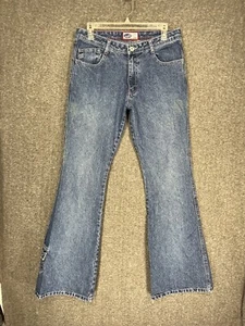 Vintage Y2K Angels Cargo Pocket Jeans Flare Bootcut Denim Juniors Size 11 - Picture 1 of 19