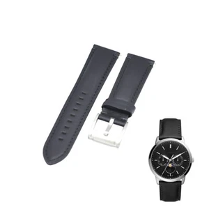 FS5904 22mm Black Leather Watch Strap For Fossil - Picture 1 of 7