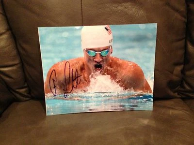 FOTO AUTOGRAFADA 8x10 assinada por Ryan Lochte olimpíadas de natação eua eua PROVA* **UAU** 4 - Imagem 1 de 3