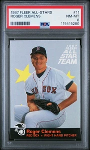 PSA 8 NM MINT 1987 FLEER ALL-STARS ROGER CLEMENS #11 RED SOX 15280 B269 - Picture 1 of 2