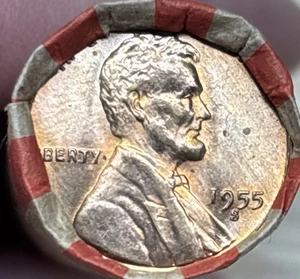 LINCOLN WHEAT CENT ROll 1909-1958 With 1955 S AU/ BU Wheat Ender. (W-210) - Picture 1 of 10