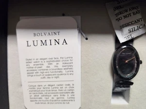 *Neu/Versiegelt* "Lumina" Bolvaint Paris Damenuhr - Basaltschwarz - Einzelhandel 2100 $ - Bild 1 von 4
