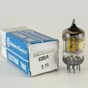 (1) Tested 1976 Western Electric 408A Tube with Box O Ring Halo Getter Code 7613 - Picture 1 of 7