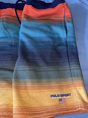 Ralph Lauren Polo Sport Red Rocks Fleece Shorts Sz 2X LARGE - Imagem 1 de 4