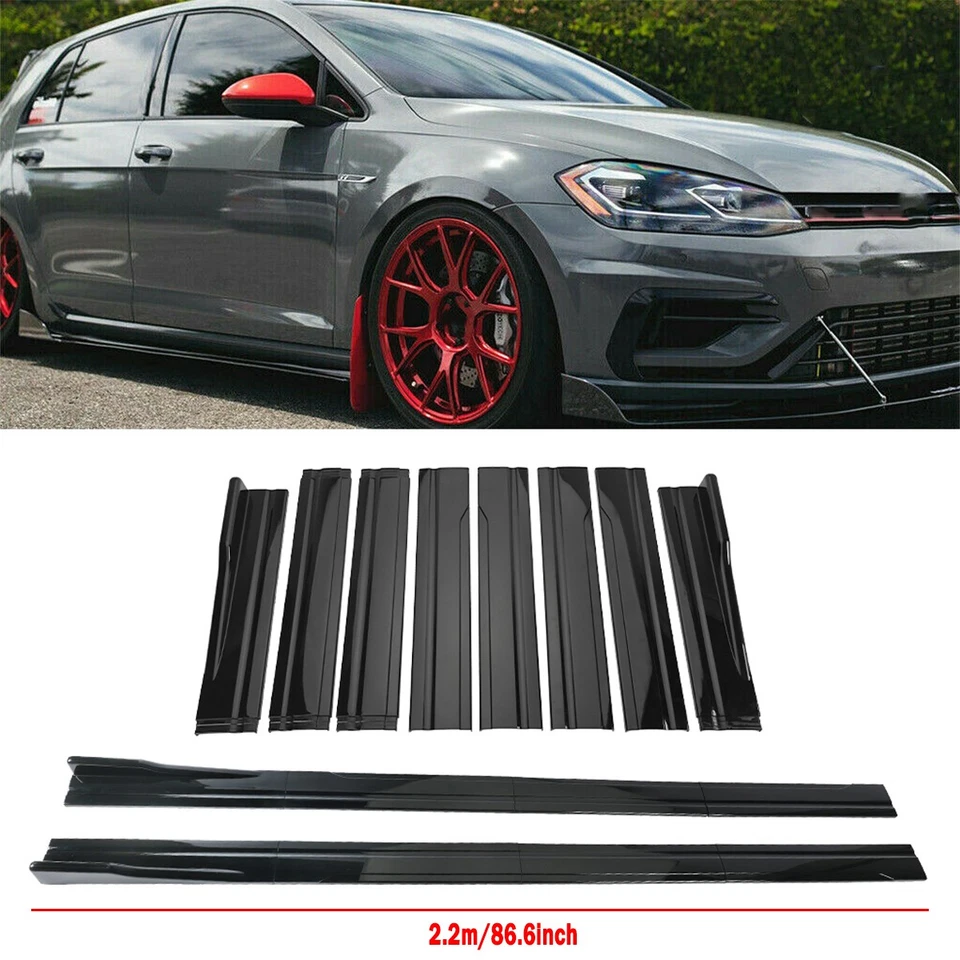 2.2m 86.6' Side Skirt Spoiler For Alfa Romeo Giulietta 147 159 Giulia Stelvio ST - image 1 of 4
