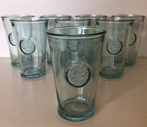 AUTHENTISCHES 100 % RECYCELTES GLAS ~ acht 8 Unzen Becher ~ Handmade In Spain - Bild 1 von 6