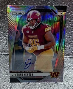 2024 Panini Prizm 351 Jerzhan Newton AUTOGRAPH SILVER PRIZM HOLO RC ROOKIE CARD - Bild 1 von 3