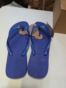 Infradito Havaianas Brasile Logo Blu Marino Uomo 11/12 US 45/46 EUR 43/44... - Foto 1 di 7