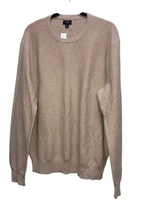 J. Crew size M Men’s 100% Cotton Knit Crew Neck Sweater In Beige NWT - Picture 1 of 10