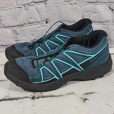 Salomon SpeedCross Contagrip Tenis Zapatos Verde Azulado Unisex Niños Jóvenes Talla 4 Foto 1 de 4