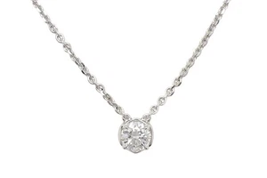 Graff K18WG Diamond 0.50ct Laurence Graff Signature Pendant Necklace #010 - Picture 1 of 11