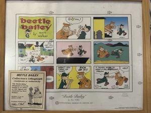 Litografia Beetle Bailey di Mort Walker - firmata e numerata con certificato di autenticità - stampa 1993 - Foto 1 di 12