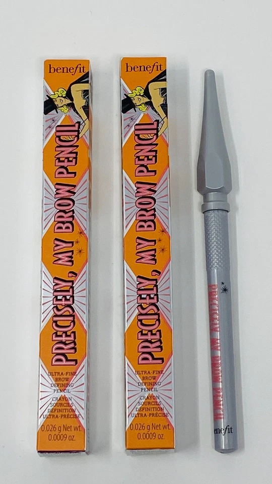 2x Lápiz Benefit Precisely My Brow #3 marrón claro cálido ultra fino 0,026 g con caja Foto 1 de 1