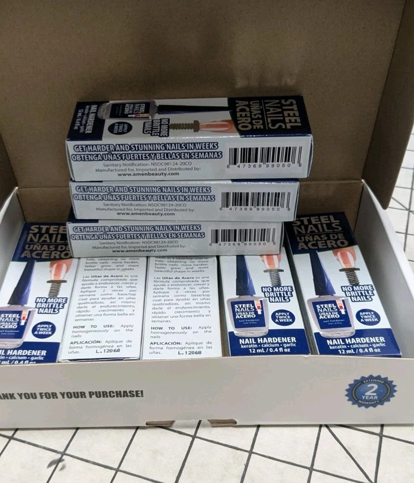 Steel Nails Hardener Keratin Calcium Garlic Unas De Acero 4 Oz