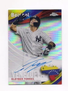 2021 Topps Chrome Beisbol On Card Auto Gleyber Torres #BA-GT /99 - Foto 1 di 2