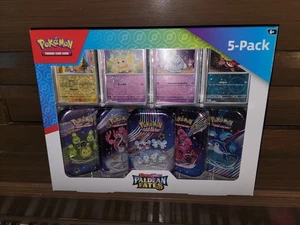 Pokemon Paldean Fates 5 Pack Tins Costco Exclusive - Brandneu Sealed - Bild 1 von 2