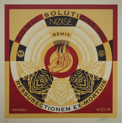 Shepard Fairey (Obey): Noise Remix - Original Signierte Lithographie - Bild 1 von 4