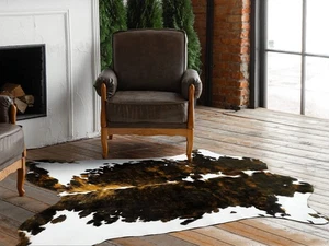 Alfombra de piel de vaca 6,2 x 5,2 pies, alfombras grandes de cuero de vaca para sala de estar duradera y N... - Imagen 1 de 9
