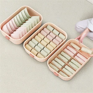 Self Adhesive Drawer Organizer Divider Underwear Clothes Bra Socks Storage Box - Picture 1 of 15