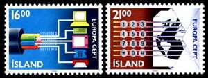 Iceland 1988 Europa, Communications, Map etc, MNH / UNM