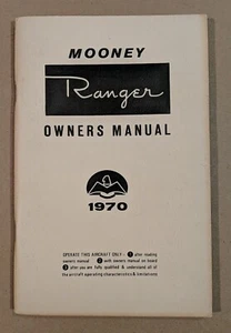 Excellent NOS 1970 Mooney Ranger Owner's Manual M20C S.N. 700001 & On Issue 2/70 - Picture 1 of 5