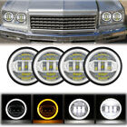 4Pcs 5 3/4" 5.75 Inch Led Headlights W/ Ring Drl For Chevrolet Caprice 1966-1976