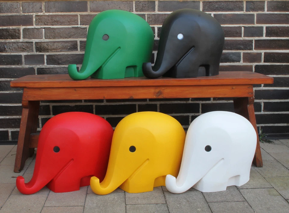 Drumbo Figur === RIESEN Elefant 33 x 48 cm !!! Luigi Colani Dresdner Bank - Bild 1 von 1