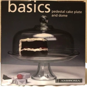 Ambroisa Basic Pedestal Cake Plate and Dome Model 42011 - New - Picture 1 of 1