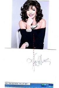 Dame Joan Collins vintage signed page AFTAL#145