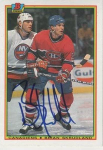 BRIAN SKRUDLAND FIRMADO 1990-91 BOWMAN $49 - MONTREAL CANADIENSES - Imagen 1 de 1