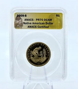 2009-S ANACS PR70 DCAM Sacagawea $1 Crops Planting Proof Coin - Picture 1 of 2