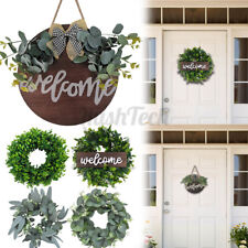 Wreath For Front Door Wall Hanging Welcome Sign Spring Holiday Home Decoration
