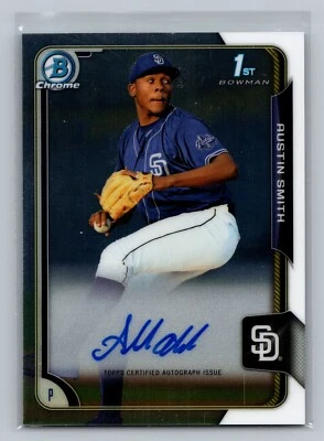 2015 Bowman Chrome 1st AUTO #BCA-ASM Austin Smith - San Diego Padres 🟤🟡 - Image 1 of 2