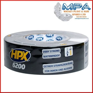 DUCT TAPE WATERPROOF SILVER BLACK GAFFER REPAIR 48mm (2") x 25m - Picture 1 of 1