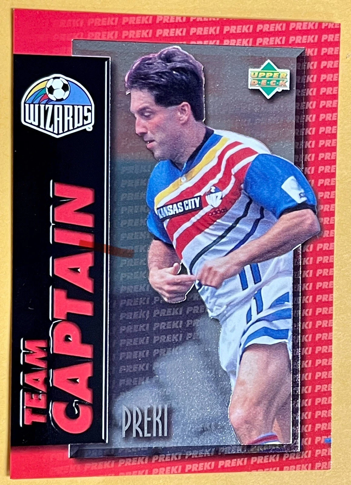 1997 Upper Deck Bandai MLS Soccer Preki Team Captain TC4 KC Wizards