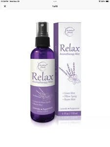 Relax Aromatherapy Spray - Lavender & Peppermint - Room, Linen & Pillow Mist 4oz - Picture 1 of 7