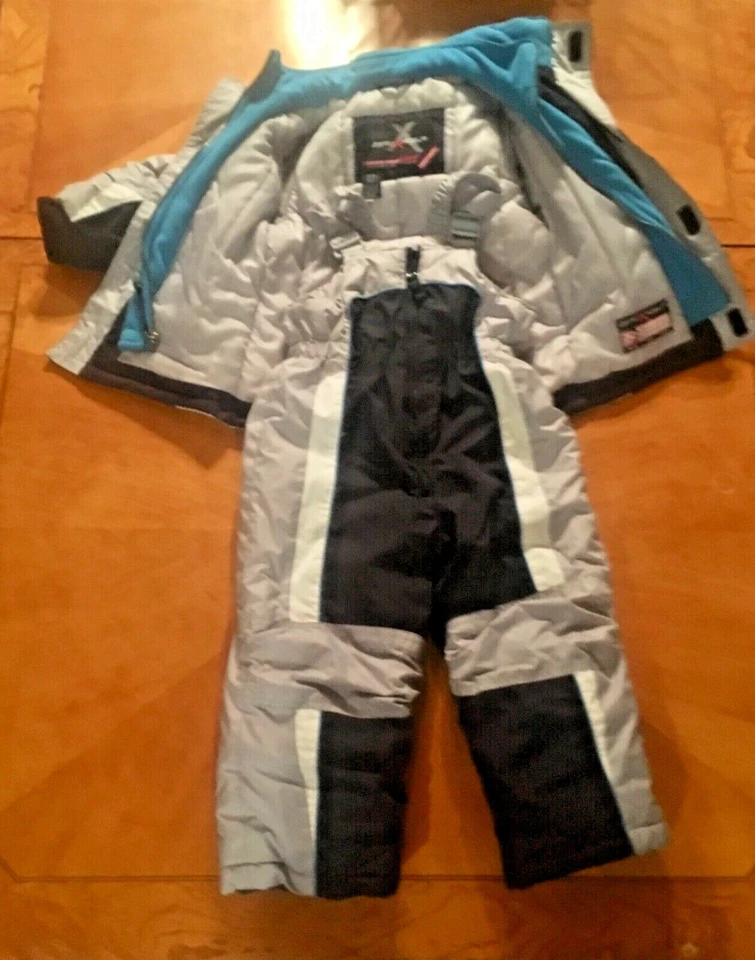 ZEROXPOSURE WINTER JACKET COAT SNOW BIB SNOWSUITE BOYS 4T NAVY BLUE/WHITE/GRAY/T - Image 1 of 4