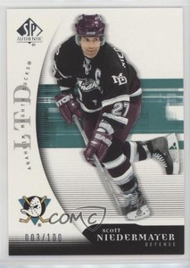 2005-06 SP Authentic Limited /100 Scott Niedermayer #4 HOF