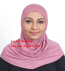 Hijab Meera de algodón puro - Mujer musulmana una pieza - Imagen 1 de 23