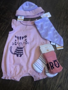 NWT Gymboree baby girl coral tiger 3/5-piece SUMMER socks SET newborn 0 3 12 18 - Picture 1 of 8