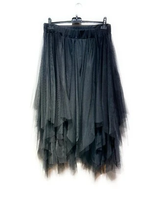 Gran Falda Para Mujer Enagua Tul Falda Carnaval Disfraz Largo Negro Nuevo Foto 1 de 2