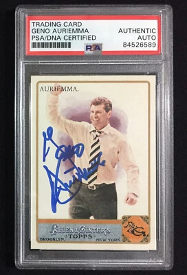 GENO AURIEMMA UCONN COACH 2011 TOPPS ALLEN & GINTER #133 SIGNED AUTO PSA/DNA - Image 1 of 2