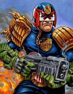 New Judge Dredd Movie Wall Art Poster OR Canvas Size A4 to A1 - Picture 1 of 2