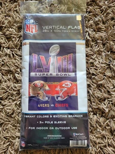 Super Bowl 58 San Francisco 49ers Kansas City Chiefs LVIII 28x40 Banner - Picture 1 of 2