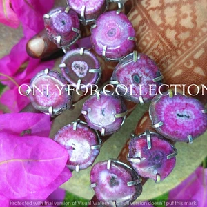 Nice Solar Quartz Gemstone 925 Sterling Silver Plated Prong Rings Lot 10pcs - Picture 1 of 9