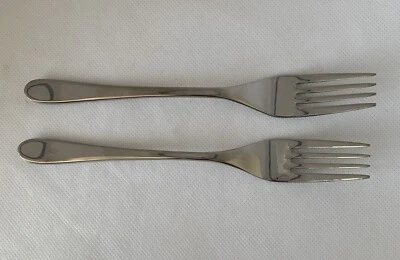 BRYNLEY Mikasa Flatware 2 7" forks Forged Steel Vietnam Curved Up Tip Glossy - Bild 1 von 4