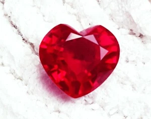 Piedra preciosa suelta natural de Mozambique rojo sangre forma de corazón rubí certificado 9,55 quilates - Imagen 1 de 10