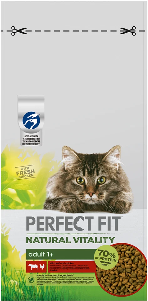 6kg Perfect Fit Katzenfutter Trockenfutter Natural Vitality 1+  Huhn & Rind - Bild 1 von 1