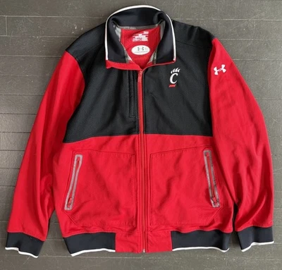 Chaqueta Cincinnati Bearcats Under Armour Team Emitida Calentamiento Cremallera 2015 Grande Foto 1 de 4